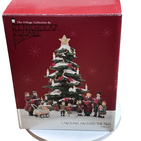 St Nicholas Square Village -Caroling Around the Tree set of 4, Only the tree - Picture 9 of 11